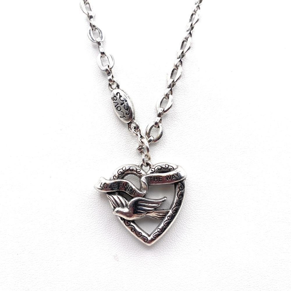 Brighton Necklace, Love Finds A Way Dove Heart